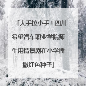 大手拉小手！四川希望汽车职业学院师生用情景剧在小学播撒红色种子