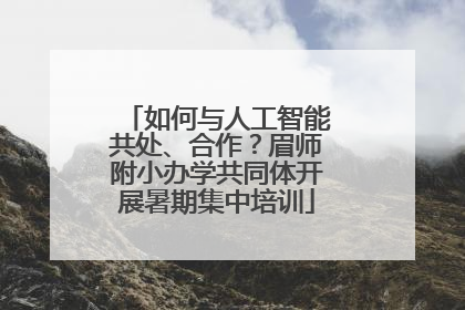 如何与人工智能共处、合作？眉师附小办学共同体开展暑期集中培训