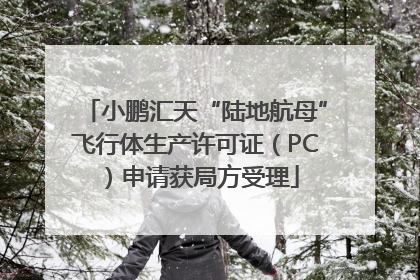 小鹏汇天“陆地航母”飞行体生产许可证（PC）申请获局方受理