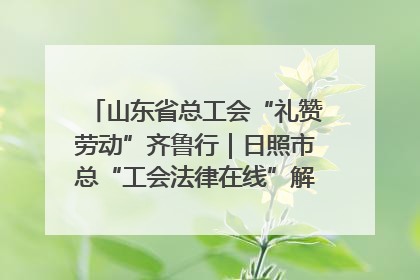 山东省总工会“礼赞劳动”齐鲁行｜日照市总“工会法律在线”解决职工愁“薪”事