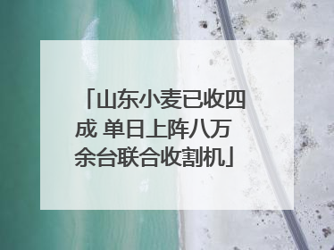 山东小麦已收四成 单日上阵八万余台联合收割机