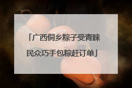 广西侗乡粽子受青睐 民众巧手包粽赶订单