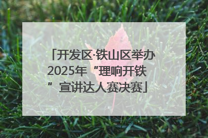 开发区·铁山区举办2025年“理响开铁”宣讲达人赛决赛
