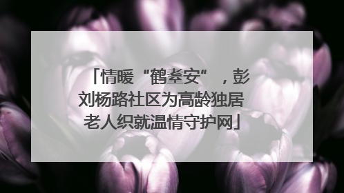 情暖“鹤耋安”，彭刘杨路社区为高龄独居老人织就温情守护网