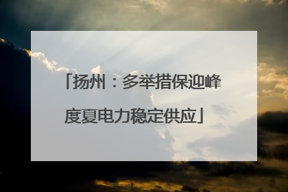 扬州：多举措保迎峰度夏电力稳定供应