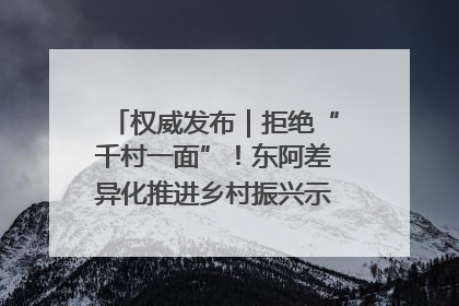 权威发布｜拒绝“千村一面”！东阿差异化推进乡村振兴示范片区建设