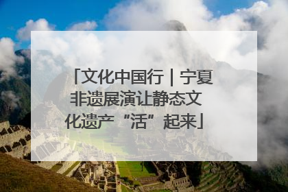 文化中国行｜宁夏 非遗展演让静态文化遗产“活”起来