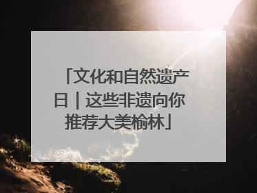 文化和自然遗产日｜这些非遗向你推荐大美榆林