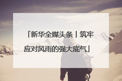 新华全媒头条丨筑牢应对风雨的强大底气