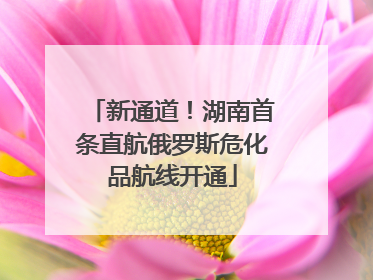 新通道！湖南首条直航俄罗斯危化品航线开通