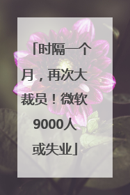 时隔一个月，再次大裁员！微软9000人或失业