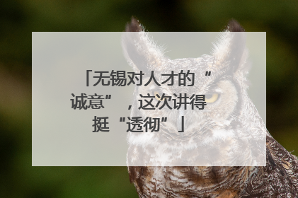 无锡对人才的“诚意”，这次讲得挺“透彻”