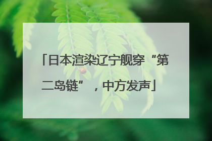 日本渲染辽宁舰穿“第二岛链”，中方发声