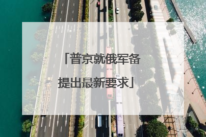 普京就俄军备提出最新要求
