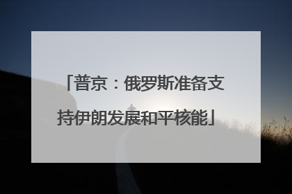 普京：俄罗斯准备支持伊朗发展和平核能
