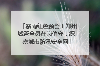 暴雨红色预警！郑州城管全员在岗值守，织密城市防汛安全网