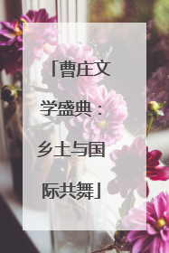 曹庄文学盛典：乡土与国际共舞