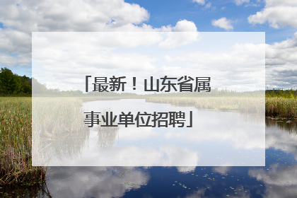 最新！山东省属事业单位招聘