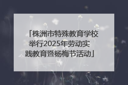 株洲市特殊教育学校举行2025年劳动实践教育暨杨梅节活动