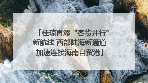 桂琼再添“客货并行”新航线 西部陆海新通道加速连接海南自贸港