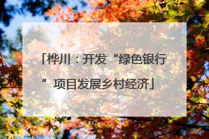 桦川：开发“绿色银行”项目发展乡村经济