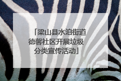梁山县水泊街道德馨社区开展垃圾分类宣传活动