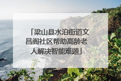 梁山县水泊街道文昌阁社区帮助高龄老人解决智能难题
