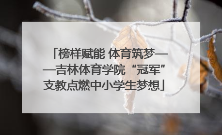 榜样赋能 体育筑梦——吉林体育学院“冠军”支教点燃中小学生梦想