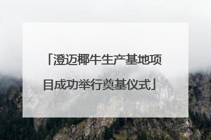 澄迈椰牛生产基地项目成功举行奠基仪式