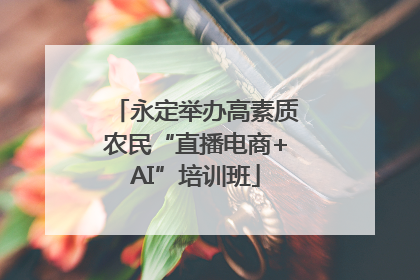 永定举办高素质农民“直播电商+AI”培训班