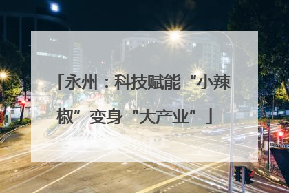 永州：科技赋能“小辣椒”变身“大产业”