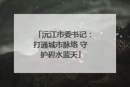 沅江市委书记：打通城市脉络 守护碧水蓝天