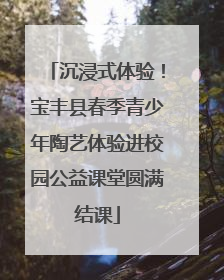 沉浸式体验！宝丰县春季青少年陶艺体验进校园公益课堂圆满结课