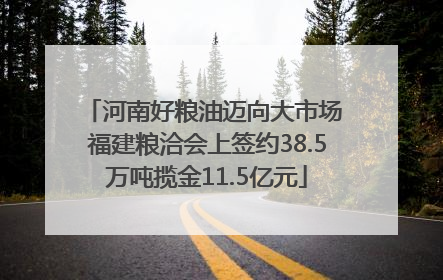 河南好粮油迈向大市场 福建粮洽会上签约38.5万吨揽金11.5亿元