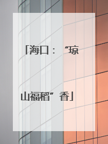 海口：“琼山福稻”香