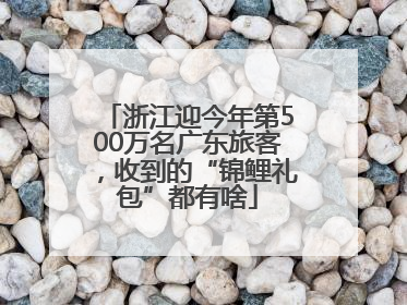 浙江迎今年第500万名广东旅客，收到的“锦鲤礼包”都有啥