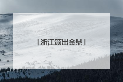 浙江颁出金鼎