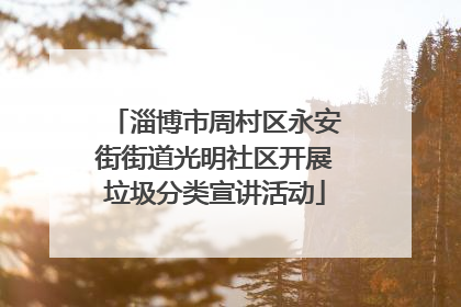 淄博市周村区永安街街道光明社区开展垃圾分类宣讲活动