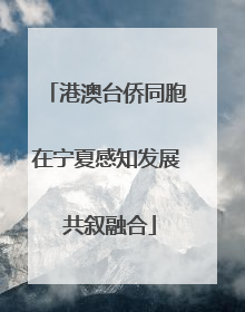 港澳台侨同胞在宁夏感知发展 共叙融合