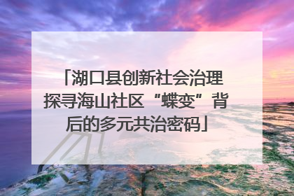 湖口县创新社会治理 探寻海山社区“蝶变”背后的多元共治密码