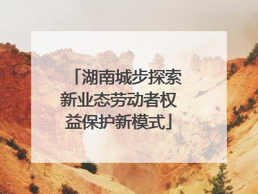 湖南城步探索新业态劳动者权益保护新模式