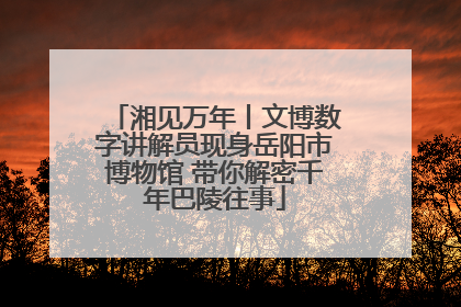 湘见万年丨文博数字讲解员现身岳阳市博物馆 带你解密千年巴陵往事