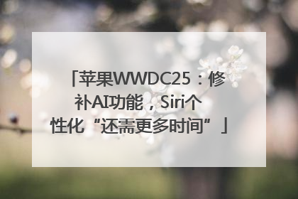 苹果WWDC25：修补AI功能，Siri个性化“还需更多时间”