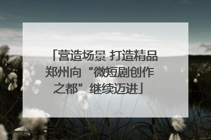营造场景 打造精品 郑州向“微短剧创作之都”继续迈进