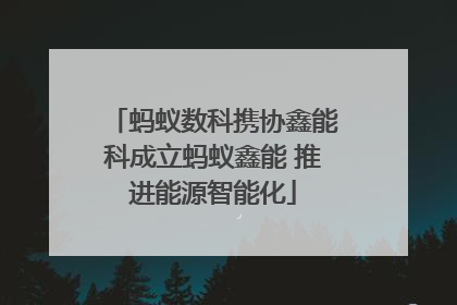 蚂蚁数科携协鑫能科成立蚂蚁鑫能 推进能源智能化