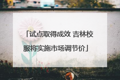 试点取得成效 吉林校服将实施市场调节价