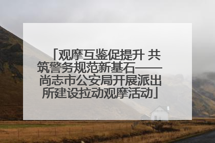 观摩互鉴促提升 共筑警务规范新基石——尚志市公安局开展派出所建设拉动观摩活动