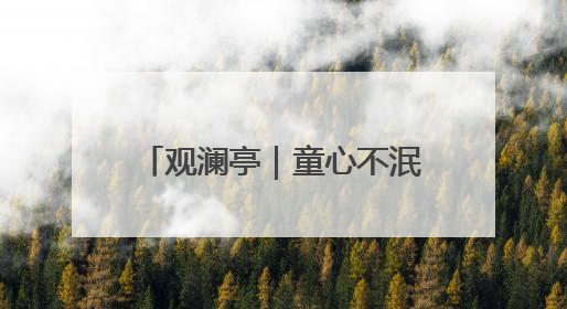 观澜亭｜童心不泯，是灵魂的韧性