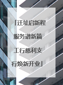 迁址启新程 服务谱新篇 工行慈利支行焕新开业