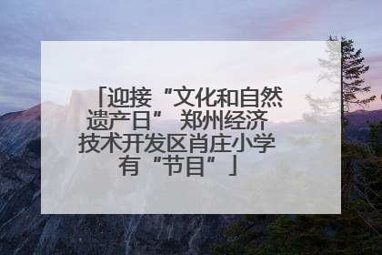 迎接“文化和自然遗产日” 郑州经济技术开发区肖庄小学有“节目”